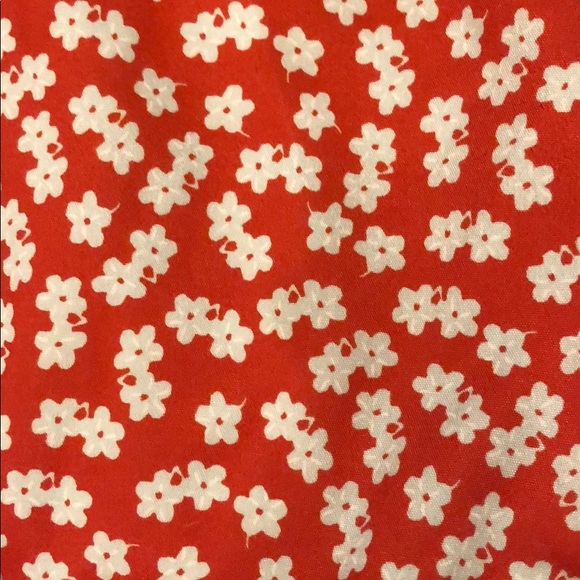 Shein floral red crop top, small - Picture 3 of 4